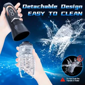 Masturbador Automático con Vibración, Empuje y Rotación
