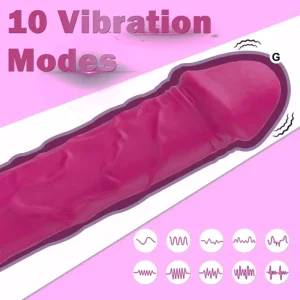 Vibrador punto G realista con 10 modos de vibración