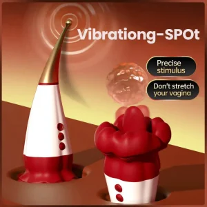 Vibratore Rosso Labbra Doppio Uso per Piacere Totale
