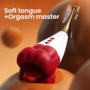 Vibratore Rosso Labbra Doppio Uso per Piacere Totale